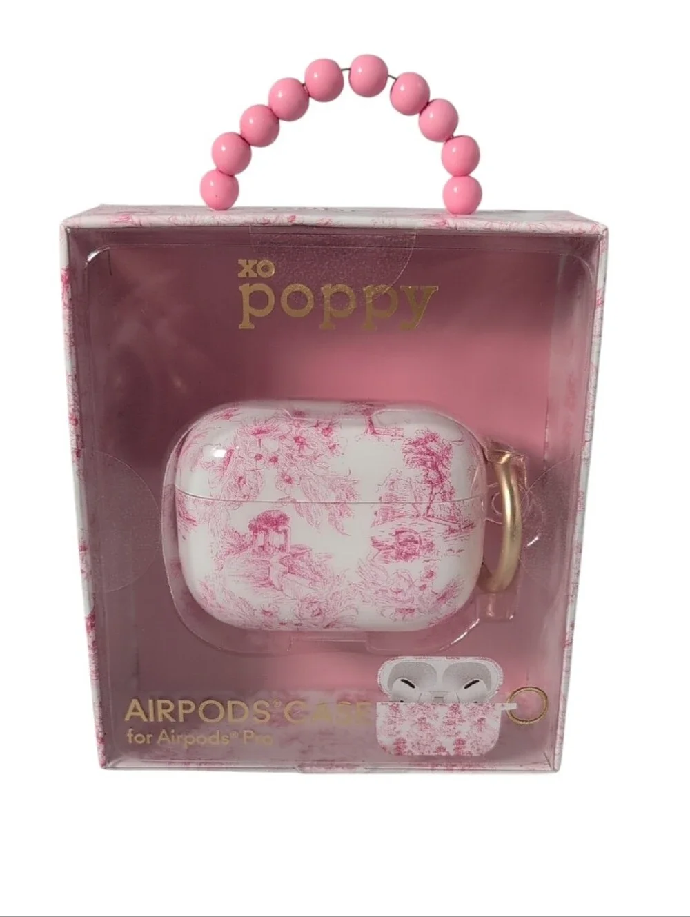 XO Poppy Pink Toile AirPods Case for AirPods Pro